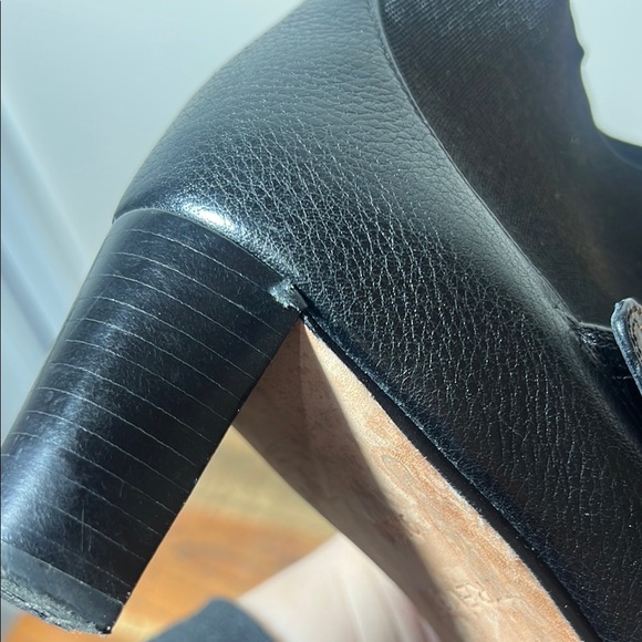 Brighton Trevor Black Leather & Stretch Ankle Boots, Womens 9.5 - Picture 6 of 10